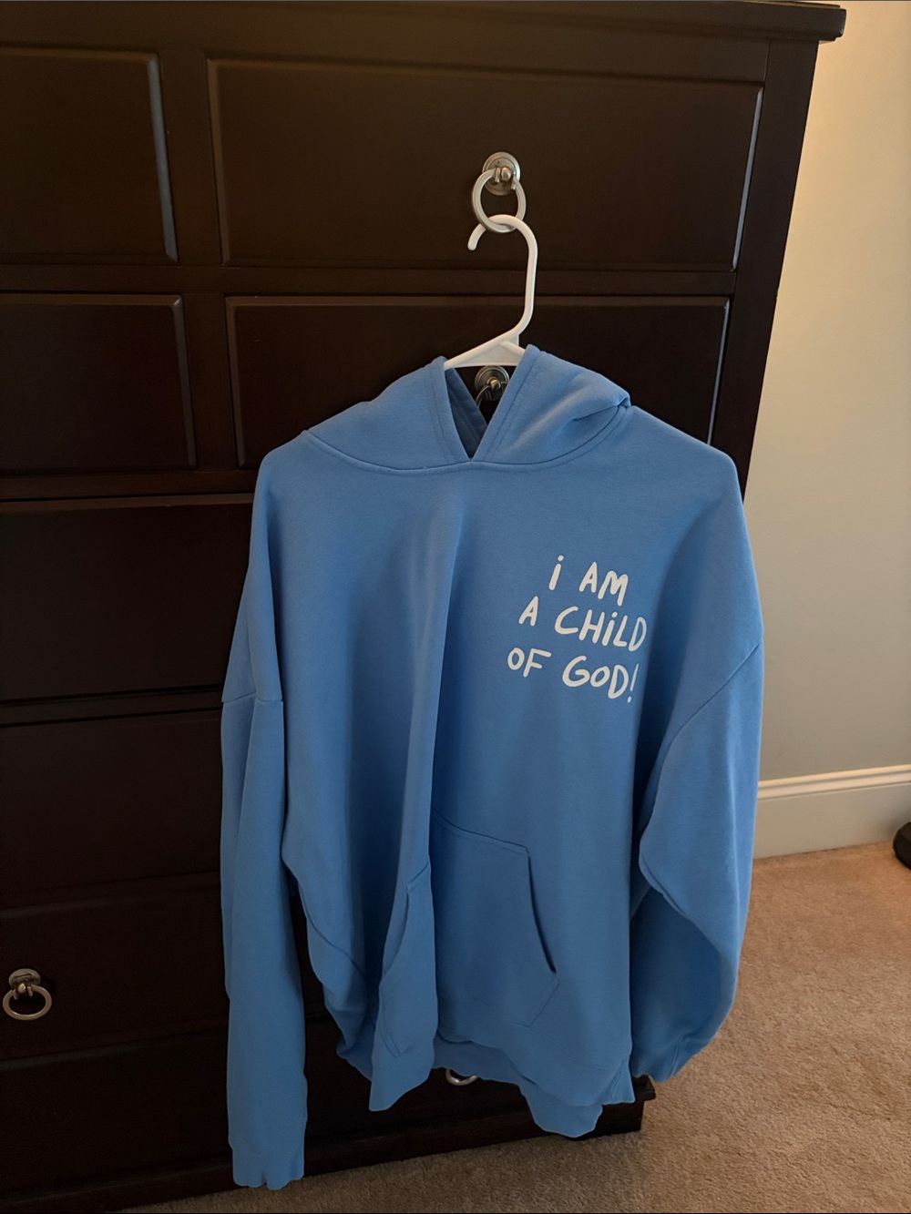 Adult Blue Hoodie - "I Am A Child of God"